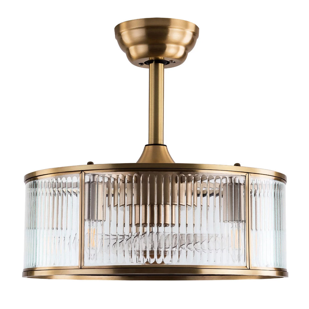 18inch Farmhouse Ceiling Fan Light Gold With Remote Control I611767