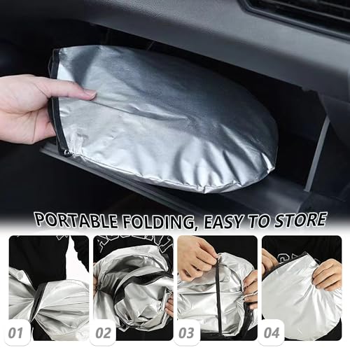 Car Sun Shade Windshield with Opening C964