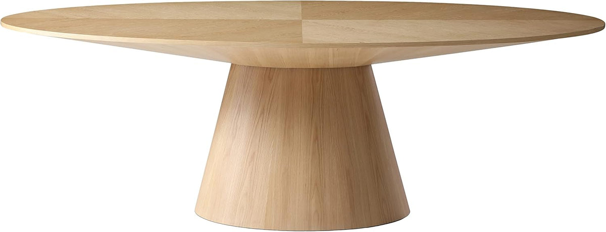 White Oak Wood Oval Dining Table K73166