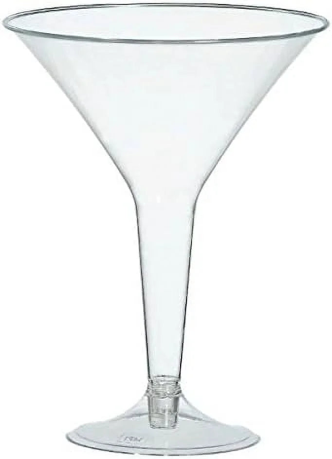 Clear Plastic Martini Glasses, 20 Count E85055