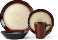 Red 16-Piece Stoneware Dinnerware Set F988775