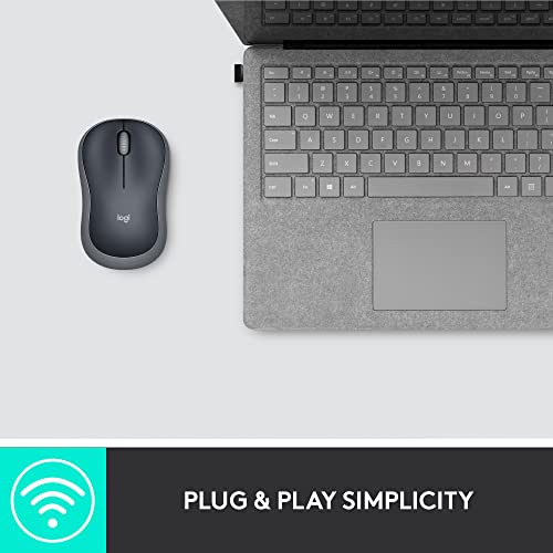 Wireless Mouse with USB Receiver - Swift Grey H2858