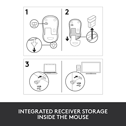 Wireless Mouse with USB Receiver - Swift Grey H2858