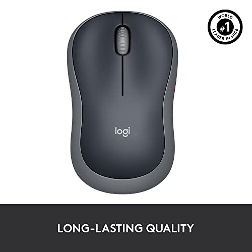 Wireless Mouse with USB Receiver - Swift Grey H2858