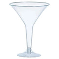 Clear Plastic Martini Glasses, 20 Count E85055