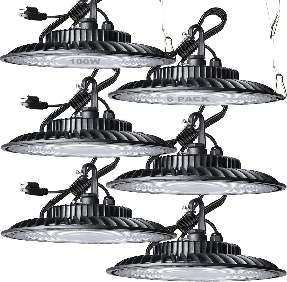 100W 5000K 14000LM LED High Bay Light 6Pack E496