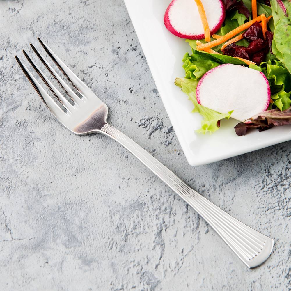 18/0 Stainless Steel Heavy Weight Salad Fork - 36/Case K7683