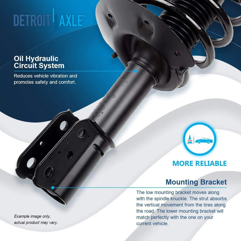 Front Struts with Coil Spring Sway Bars and Outer Tie Rods 6pc Set P23609