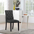 Black Vegan Leather Dining Chair I319