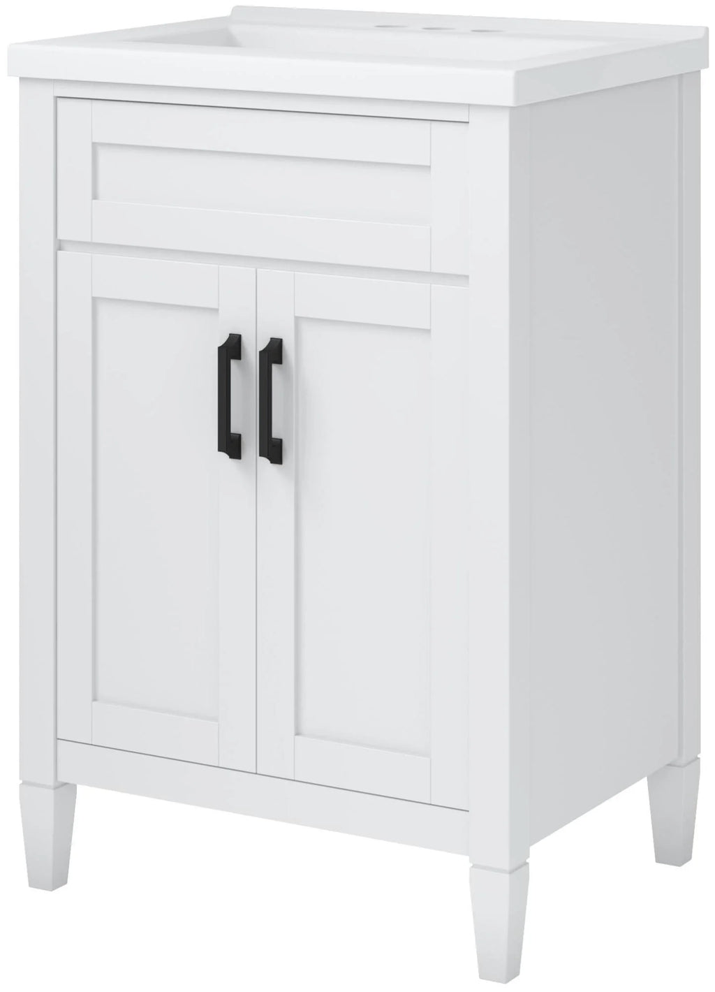 White 24" Free Standing Single Basin Vanity Set R96958
