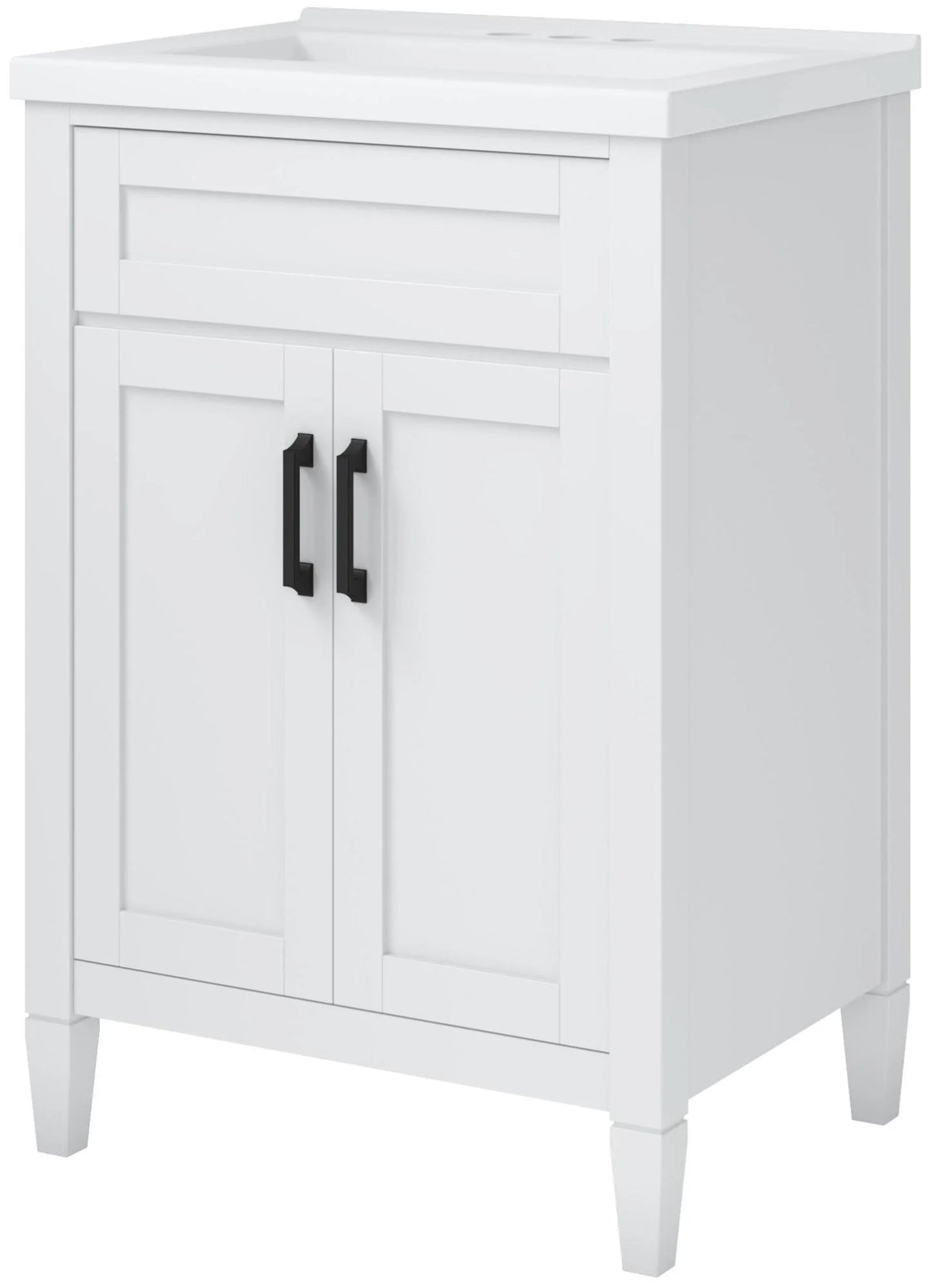 White 24" Free Standing Single Basin Vanity Set R96958