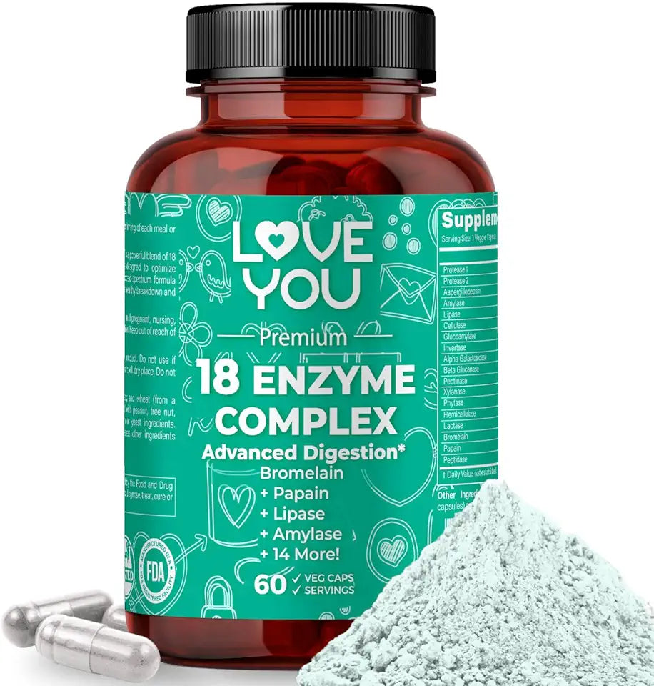 Enzyme Complex Digestive Enzymes Supplement 60 Veggie Caps A75533