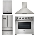 36 Electric Range, Range Hood, Refrigerator, Dishwasher Z9423