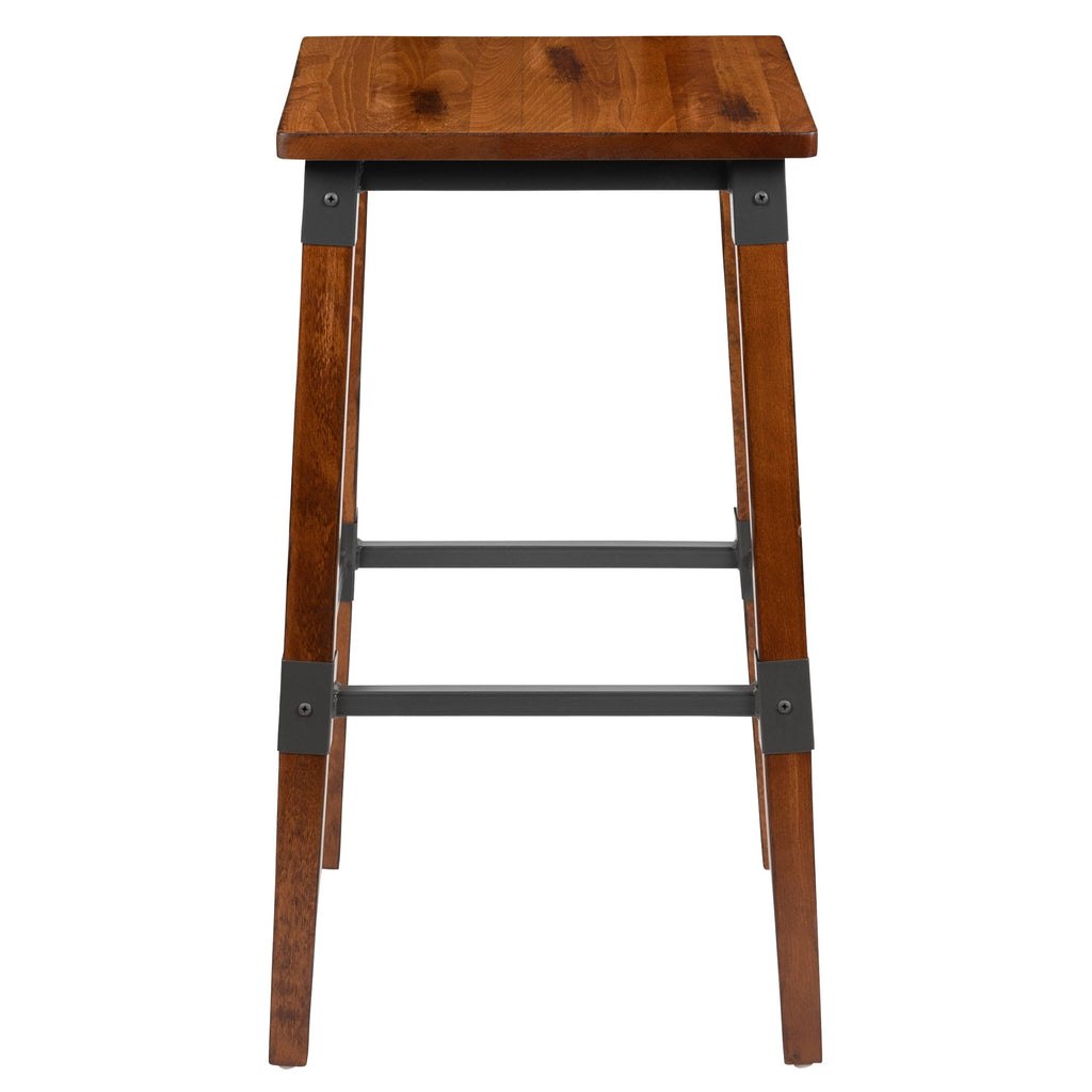 4 Pack Backless Wood Barstool J69568