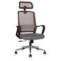 Copper Gray Black Ergonomic High-Back Task Chair with Headrest U783