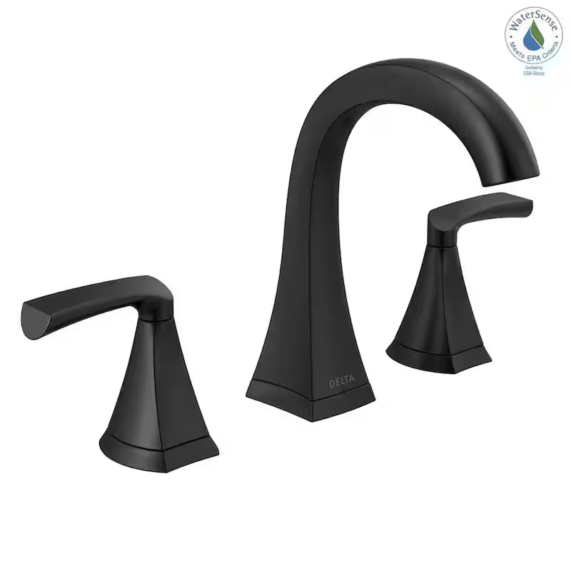 Matte Black 2-Handle Bathroom Faucet Y8609