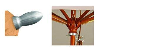 Pacifica Beige Wood Market Umbrella V826137