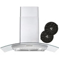 36" 380 CFM Ductless Wall Mount Range Hood in Stainless Steel S63597