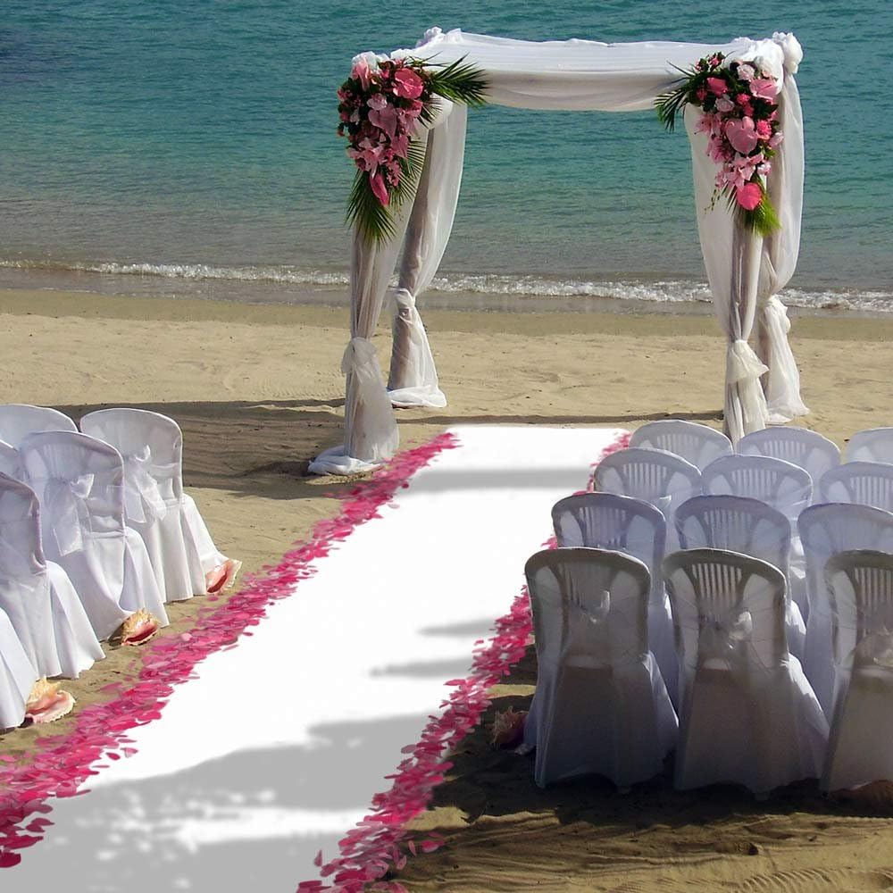 White Carpet Aisle Runner 4 Feet x 15 Feet R6642