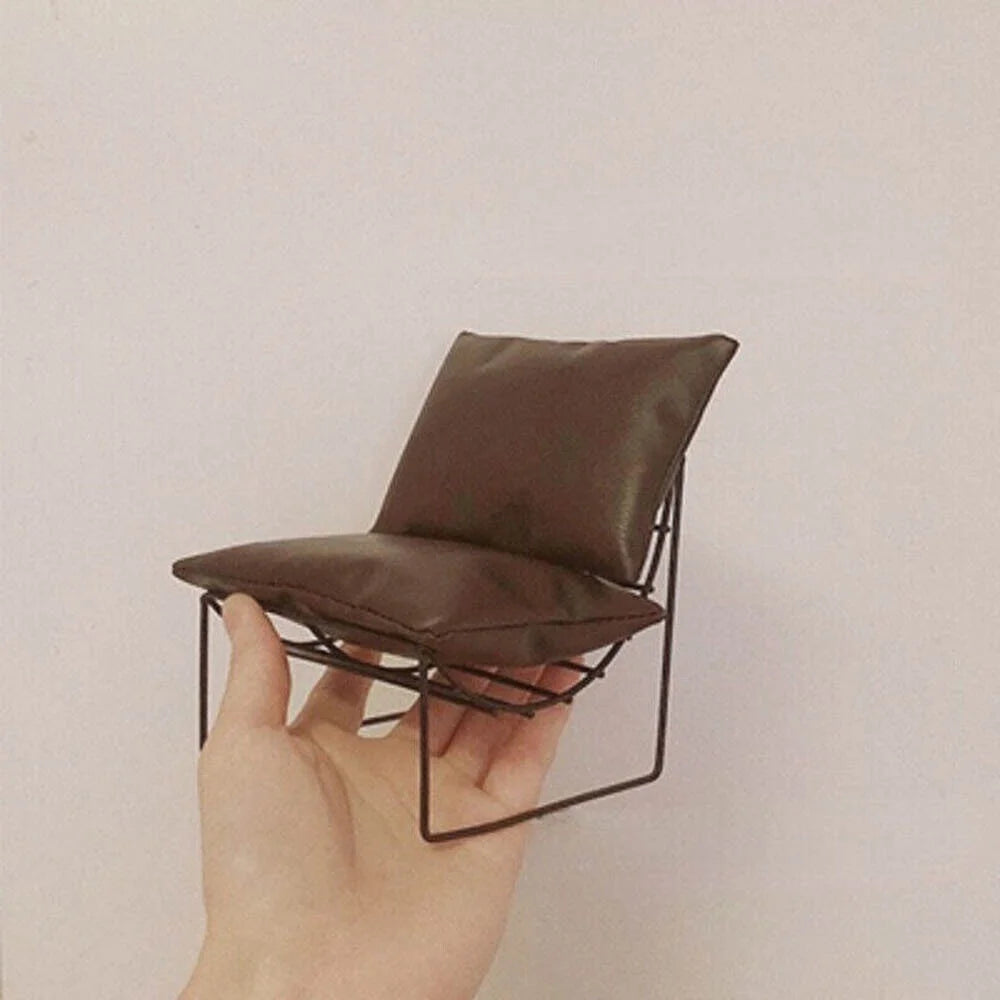 1/6 Scale Dollhouse Miniature Sofa Chairs Armchairs Metal Furniture D3884