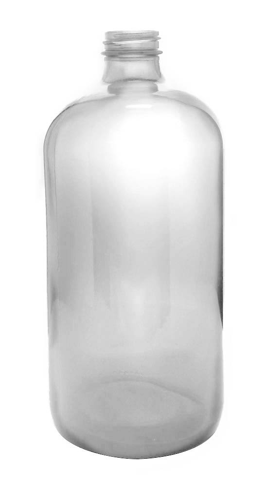 32 oz Clear Glass Boston Round Growler V232