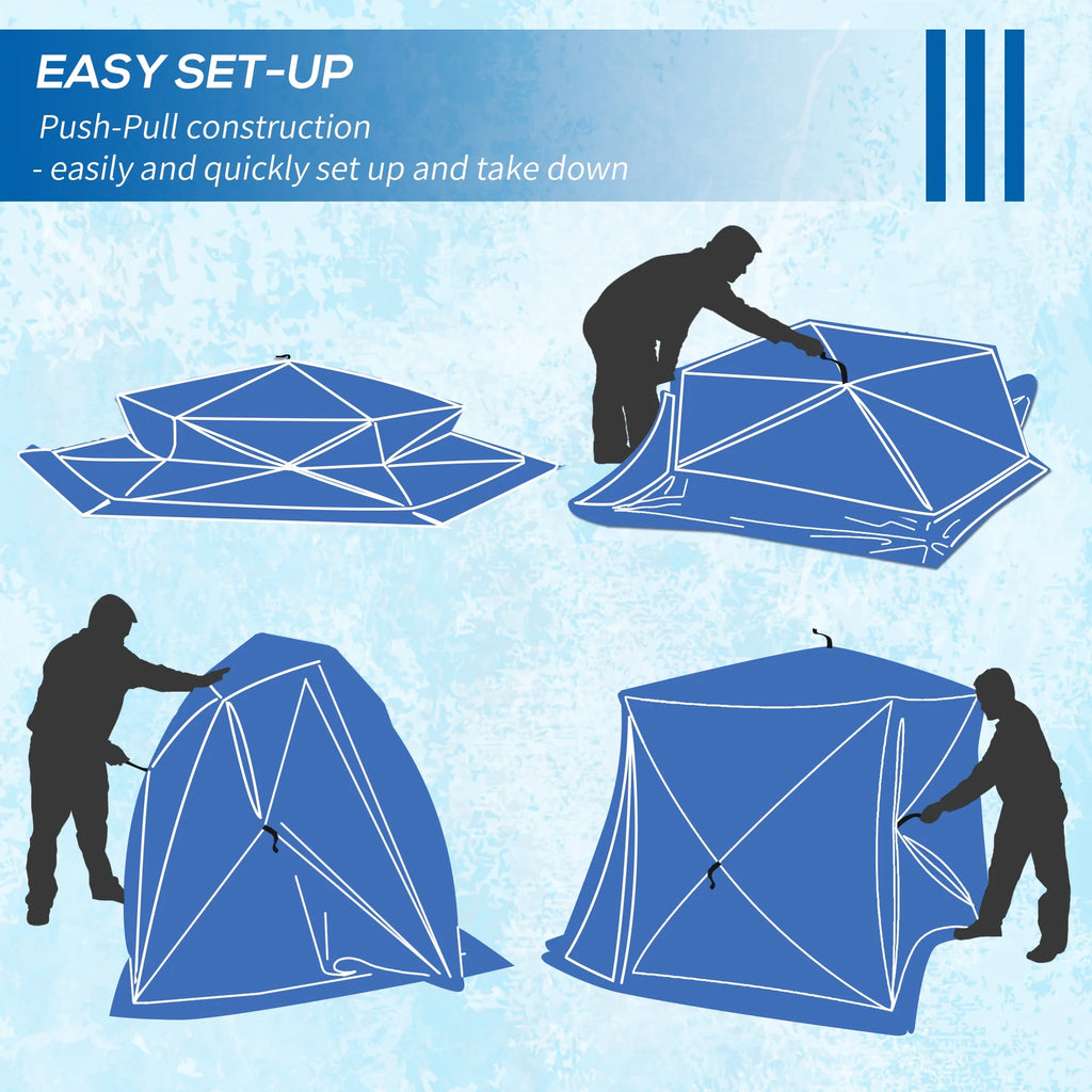 Black Insulated Pop Up Ice Fishing Tent G63991