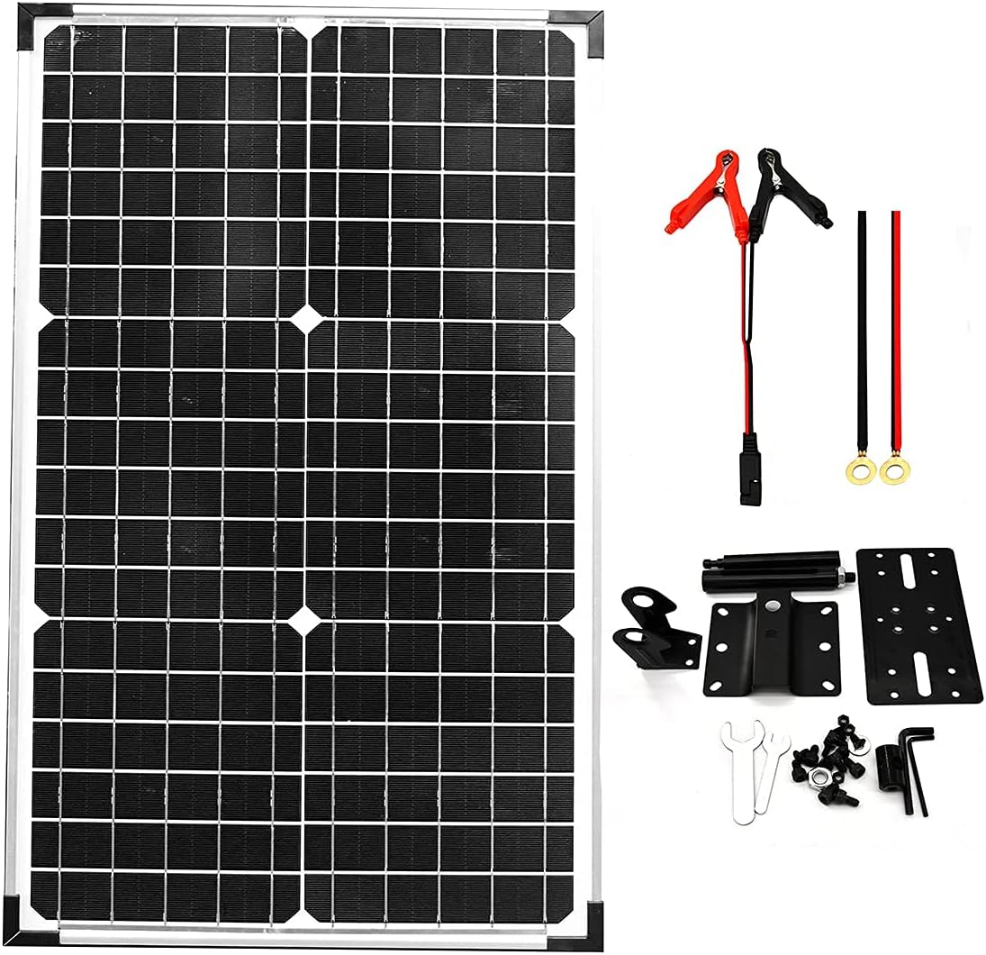 30W 12V Solar Panel with Mounting Bracket Pack of 2 P276916