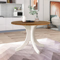 Mid-Century Solid Wood Round Dining Table B13010