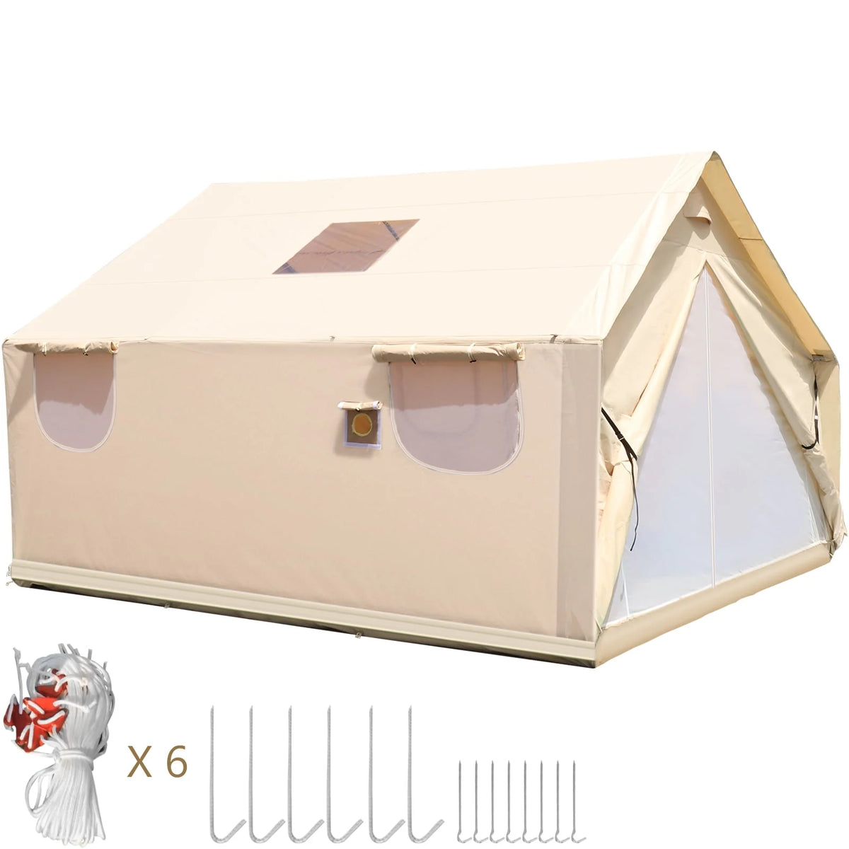 Canvas Wall Tent 10x12ft with Stove Hole P48324