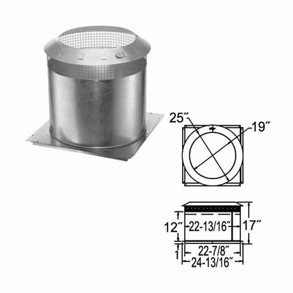 16 in. Class A Chimney Pipe Attic Insulation Shield F226