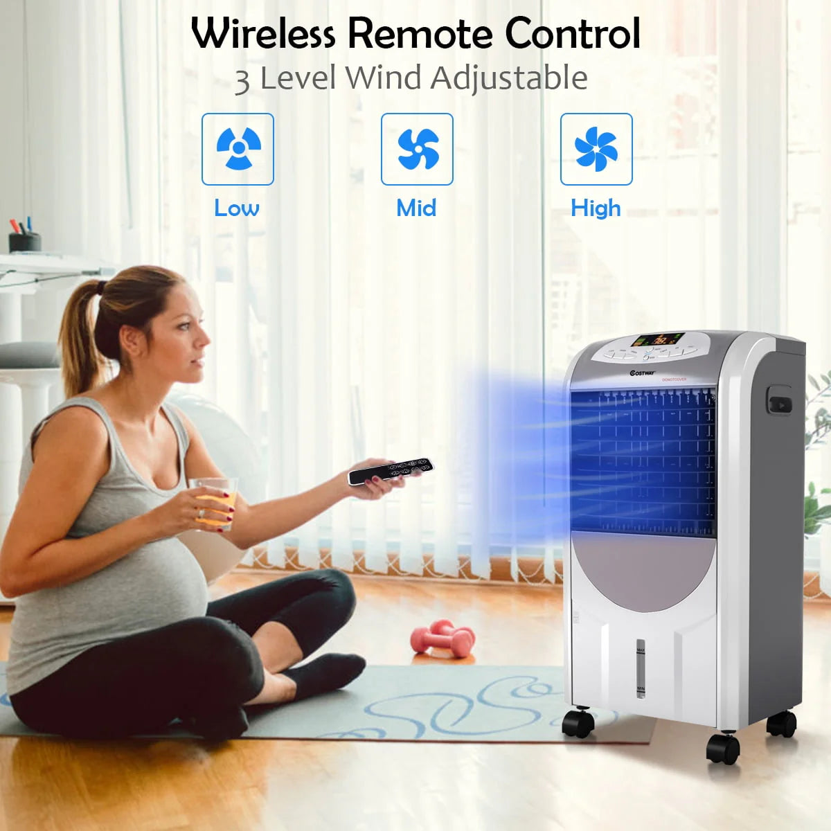 Portable Air Cooler Fan & Heater Humidifier J48877