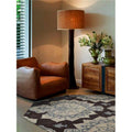 Cream & Brown Hand Tufted Wool Octagon Area Rug O330069