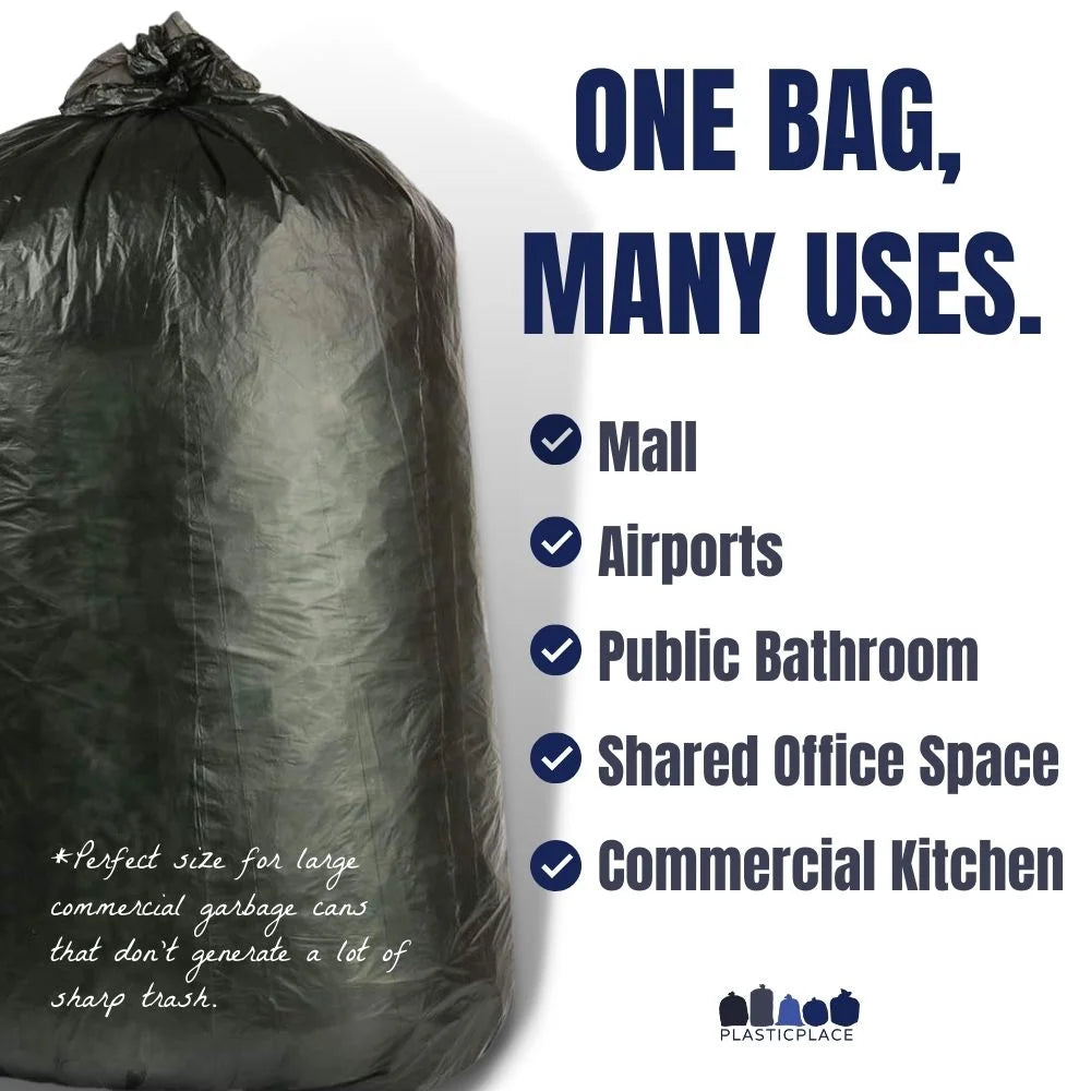 Black High Density Trash Bags, Case of 250 P478182